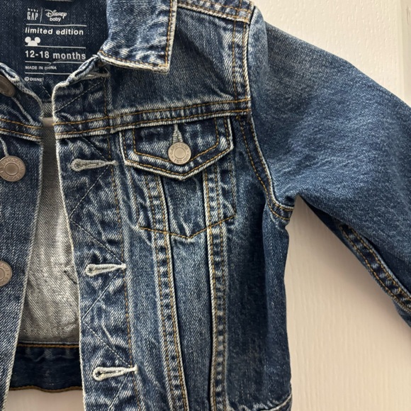 1. Gap × Disney Baby Mickey Mouse Icon Denim Jacket - Picture 5 of 8